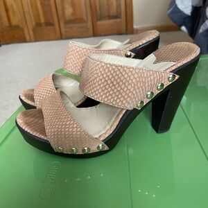 Jimmy Choo Tan Platform Heels